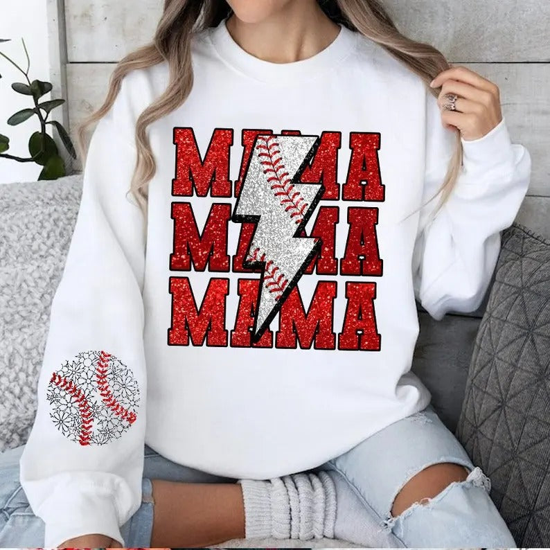 Custom Baseball Mama Shirt, Baseball Mom Shirt, Game Day Shirt Hoodie, Sweatshirt | HypeCrazeTee.com