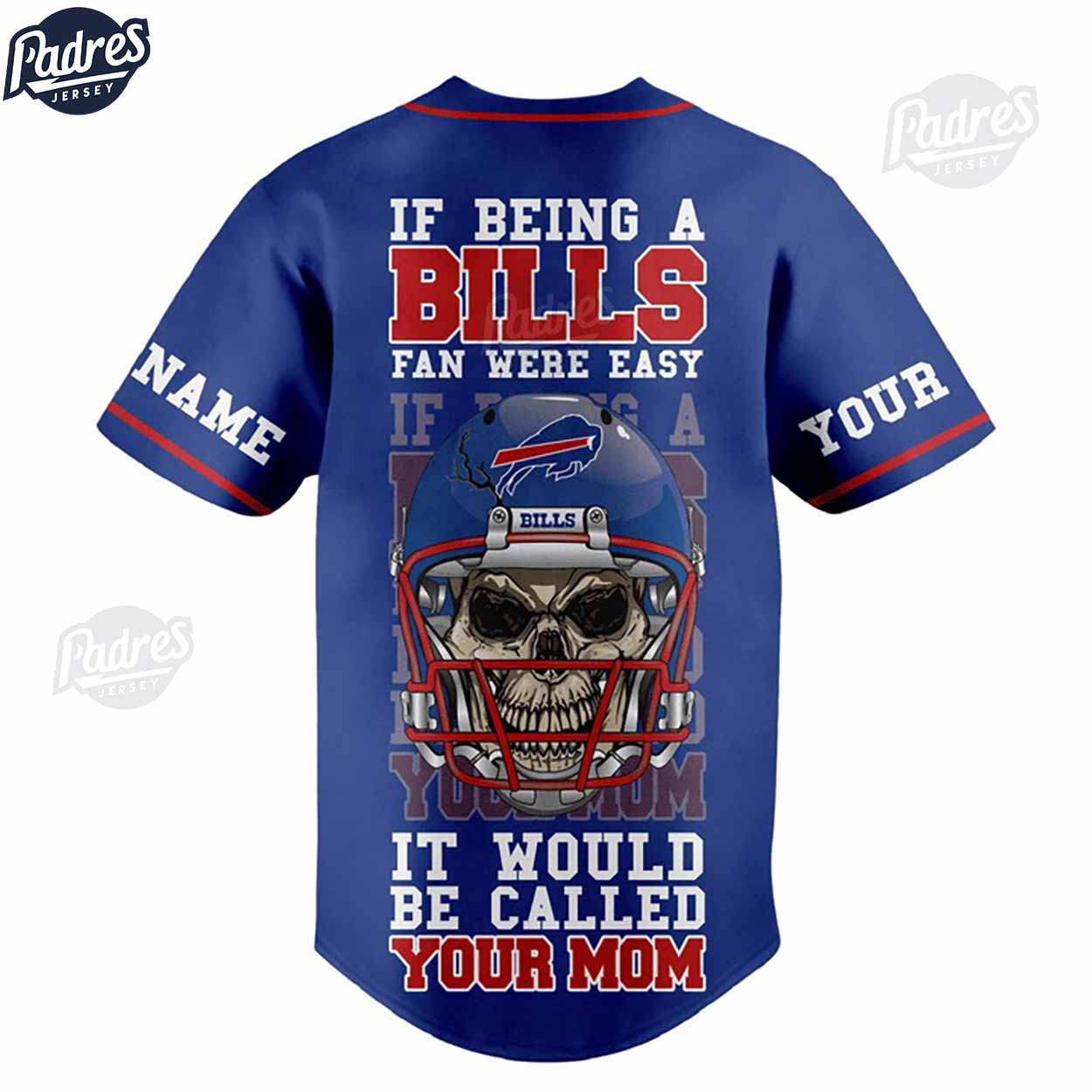 Custom Buffalo Bills Fan Were Easy Baseball Jersey - Padres Jersey Oasis: Elevate Your Baseball Style Game