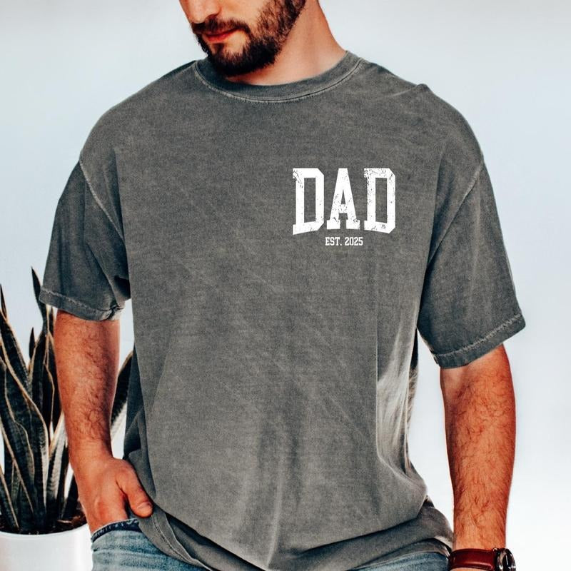 Custom Dad Shirt Cute Dad New Dad Shirt Custom Dad Est Shirt Grandpa T-Shirts, Hoodie, Sweatshirt