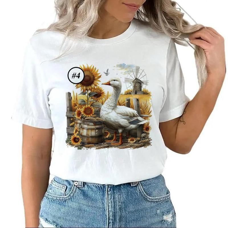 Custom Duck Farm Animals Horse, Chicken Cute, sheep, donkey Unisex T-shirt Sweatshirt Hoodie Design all #vva 1 Cotton...