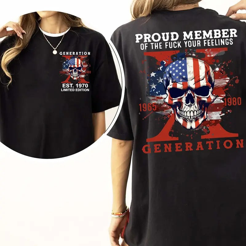 Custom Generation X Collection Shirt, Custom Year Of Birth Shirt, The True Fafo Gen X New Version Two Side Shirt Xmas Gen...