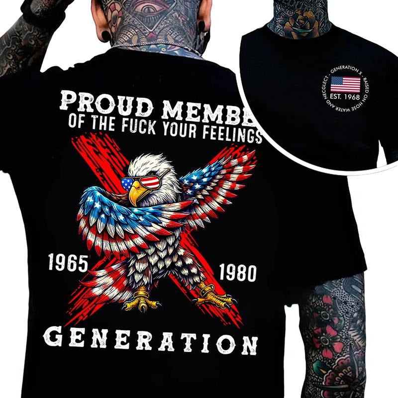 Custom Generation X Year Badass Generation T-shirt, Gen X 4th of July Shirt