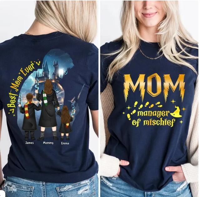 Custom Manager Of Mischief Mom Shirt, Best Mom Ever, Magical Mother TShirt, Wizard Mom Outfit Hoodie, Sweatshirt