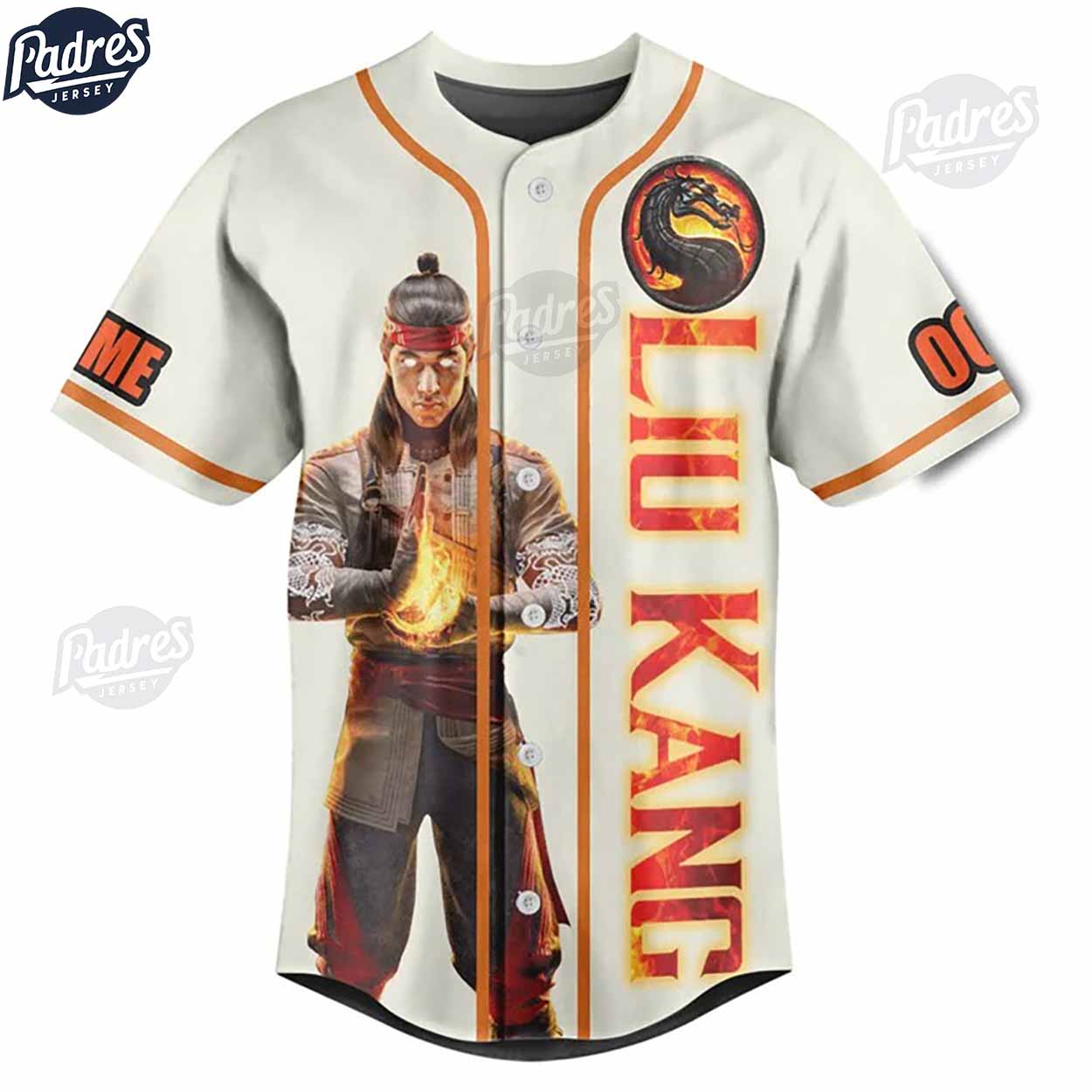 Custom Mortal Kombat Liu Kang Baseball Jersey - Padres Jersey Oasis: Elevate Your Baseball Style Game