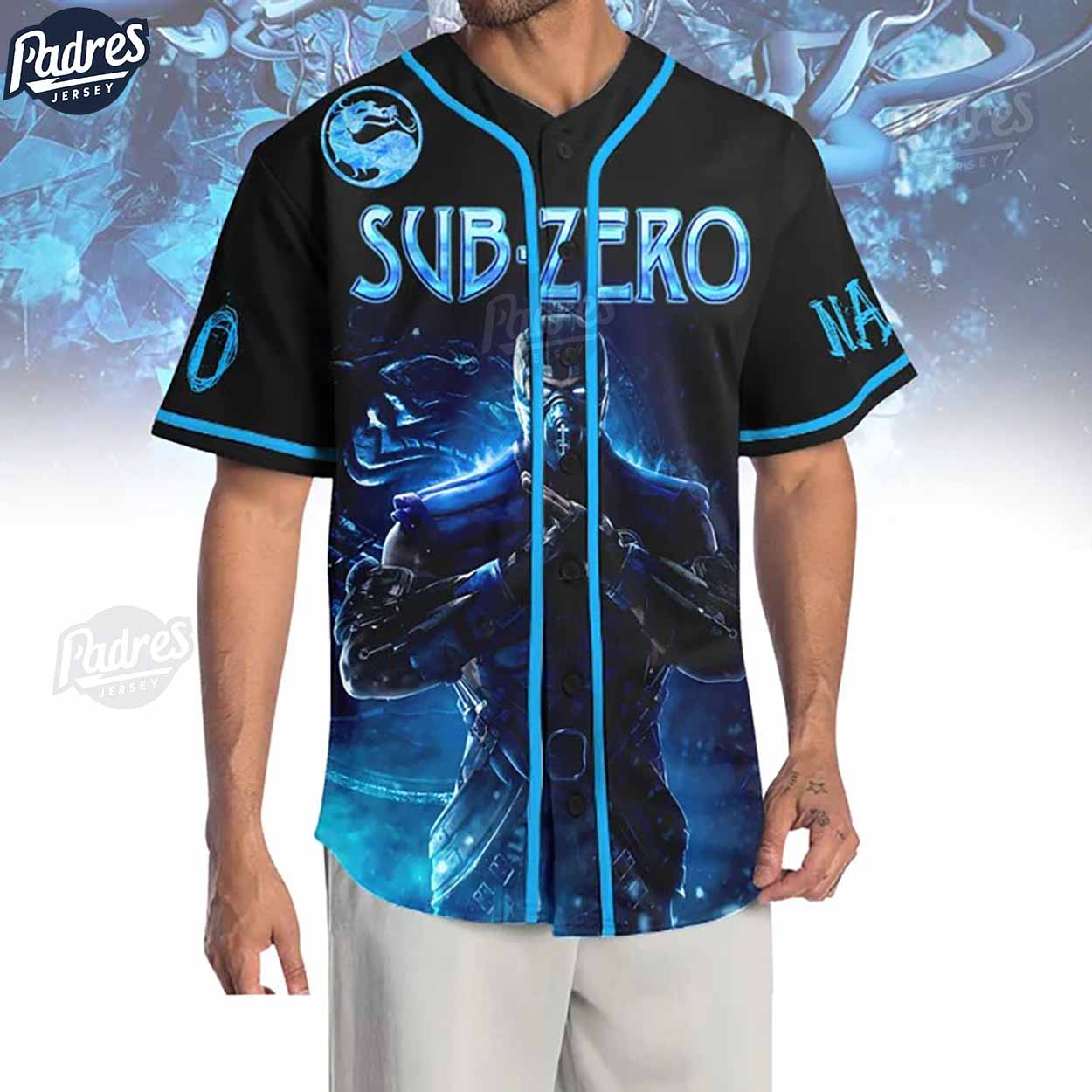 Custom Mortal Kombat Sub Zero Baseball Jersey - Padres Jersey Oasis: Elevate Your Baseball Style Game