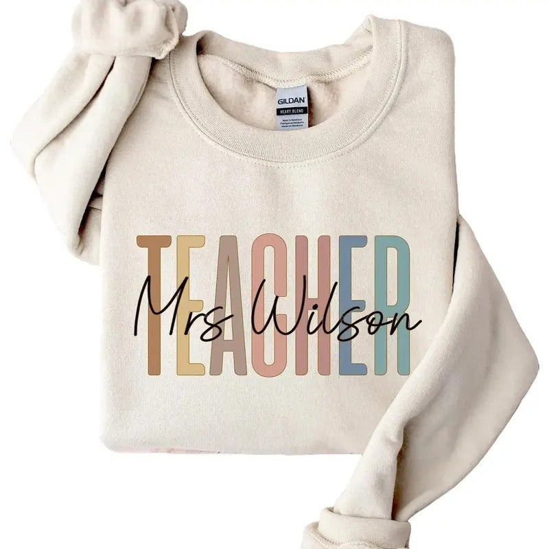 Custom Mrs Teacher Teacher Cute Teacher Teacher Appreciation Teacher Retro Teacher Shirt T-Shirts, Hoodie, Sweatshirt