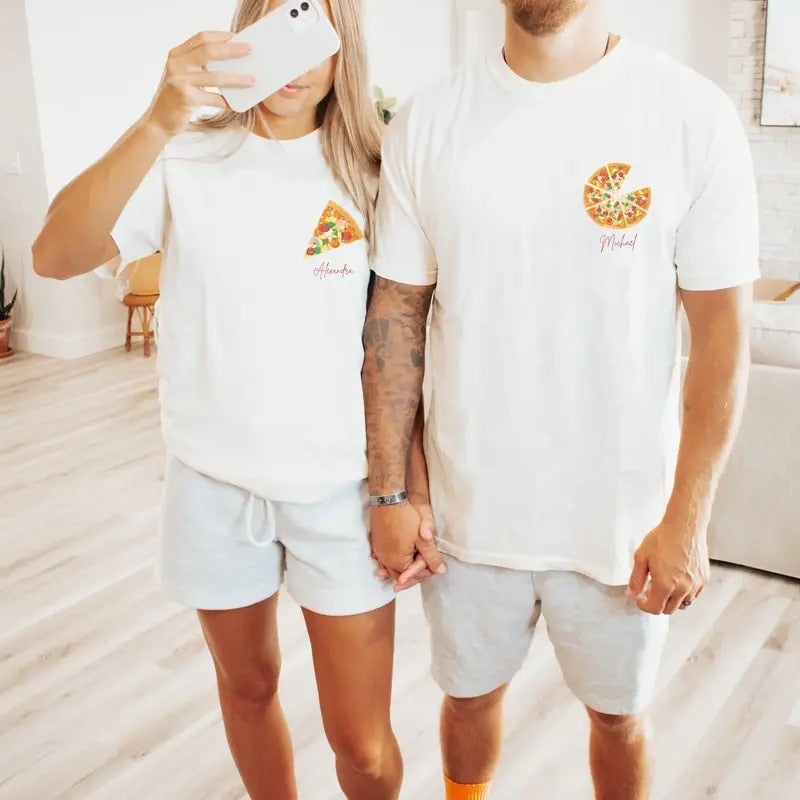 Custom Name Couple Tshirts, Foodie Couple Matching Couple Shirts, Valentines Shirt, Valentines Couple, Valentines Jokes...