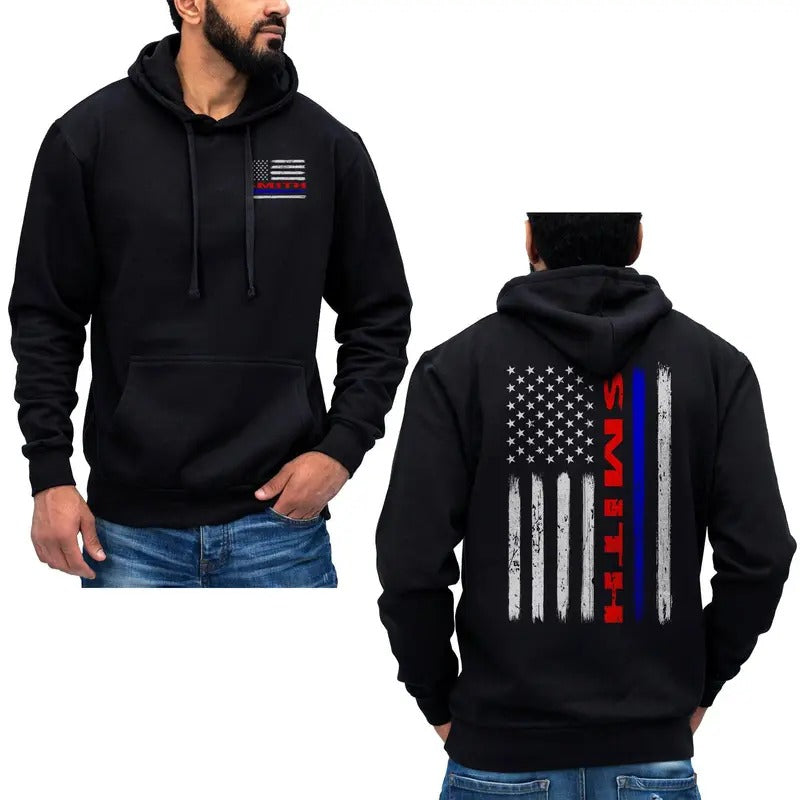 Custom Name Firefighter Police Hoodie Sweatshirt Cotton Fabric T-Shirts | HypeCrazeTee.com