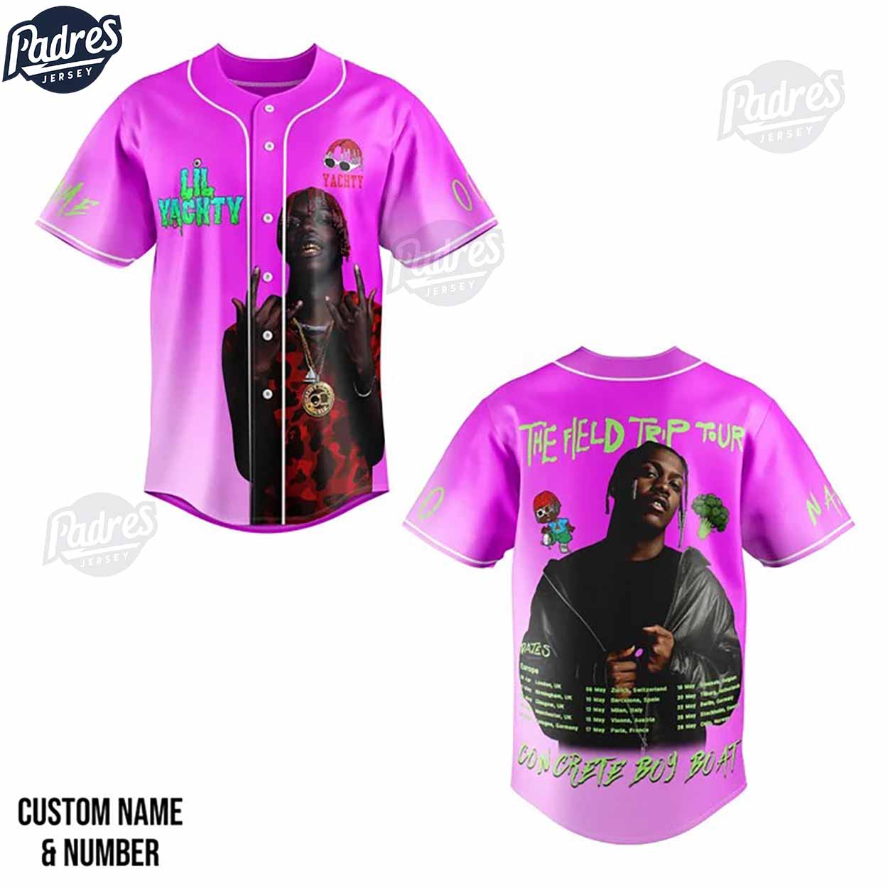 Custom Rapper Lil Yachty Baseball Jersey - Padres Jersey Oasis: Elevate Your Baseball Style Game