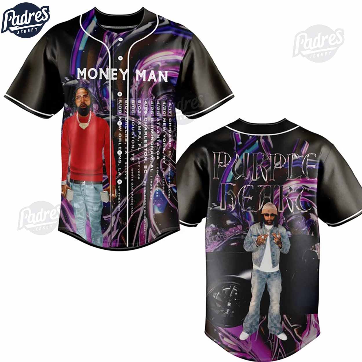 Custom Rapper Money Man Baseball Jersey - Padres Jersey Oasis: Elevate Your Baseball Style Game