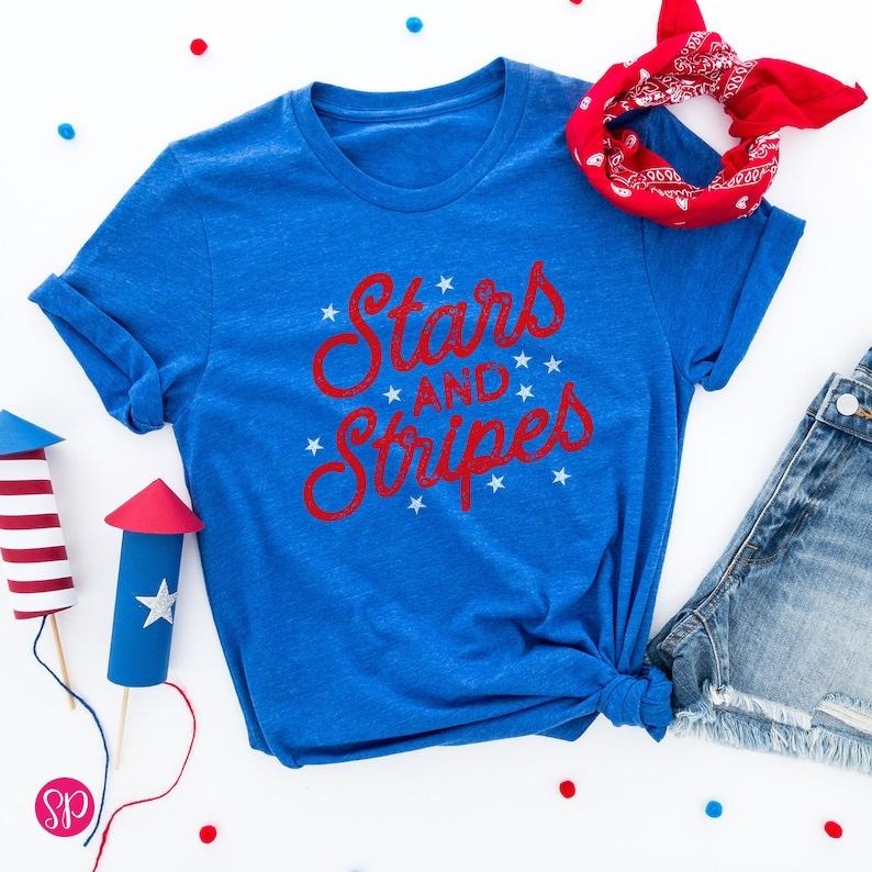 Cute 4th July Stars Stripes Red White Blue T-Shirts, Hoodie, Sweatshirt
