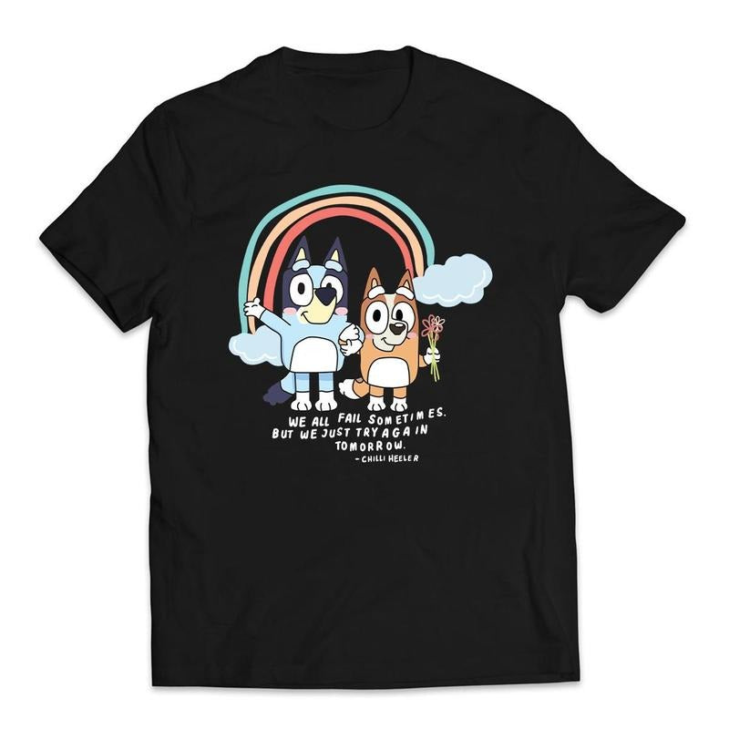 Cute Baby Bluey Shirt, Bluey Bingo Unisex T- Shirt, Funny Bluey Shirt, Mother's Shirt, Bluey And Friend Movie Anime...