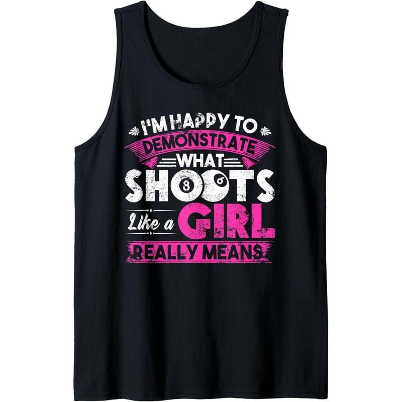 Cute Billiards Women Shirt Funny Gift for Girl Pool Player Tank Top MADE IN USA Hoodie, Sweatshirt | HypeCrazeTee.com