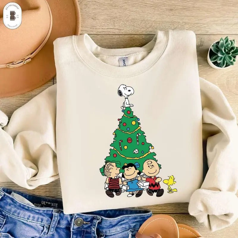 Cute Dog Friends Christmas Sweatshirt Tshirt, Christmas Tee, Christmas Shirt, Merry Christmas Shirt, Funny Shirt, Cartoon...