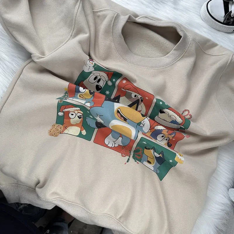 Cute Family Christmas Crewneck Sweatshirt, Christmas Family Matching Shirt, Christmas 2024 Gifts Hoodie | HypeCrazeTee.com