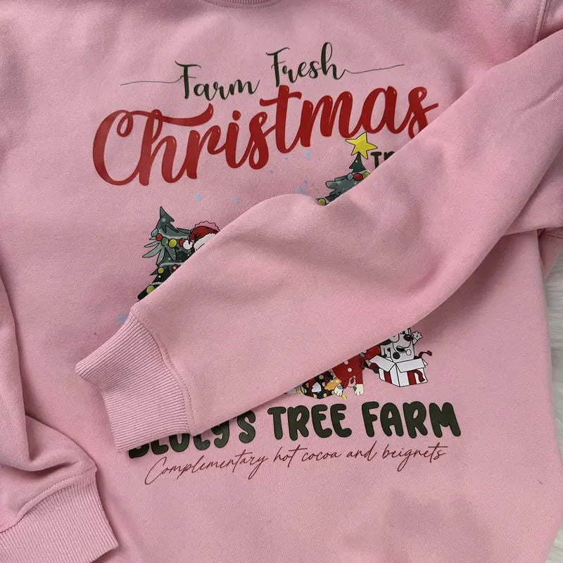 Cute Farm Fresh Christmas Crewneck Sweatshirt, Christmas Family Matching Shirt, Christmas 2024 Gifts Hoodie