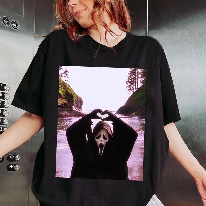 Cute Ghostface Halloween Sweatshirt, Halloween Scary Movies T-Shirt, Ghostface Tee Shirt, Halloween Character Shirt Hoodie