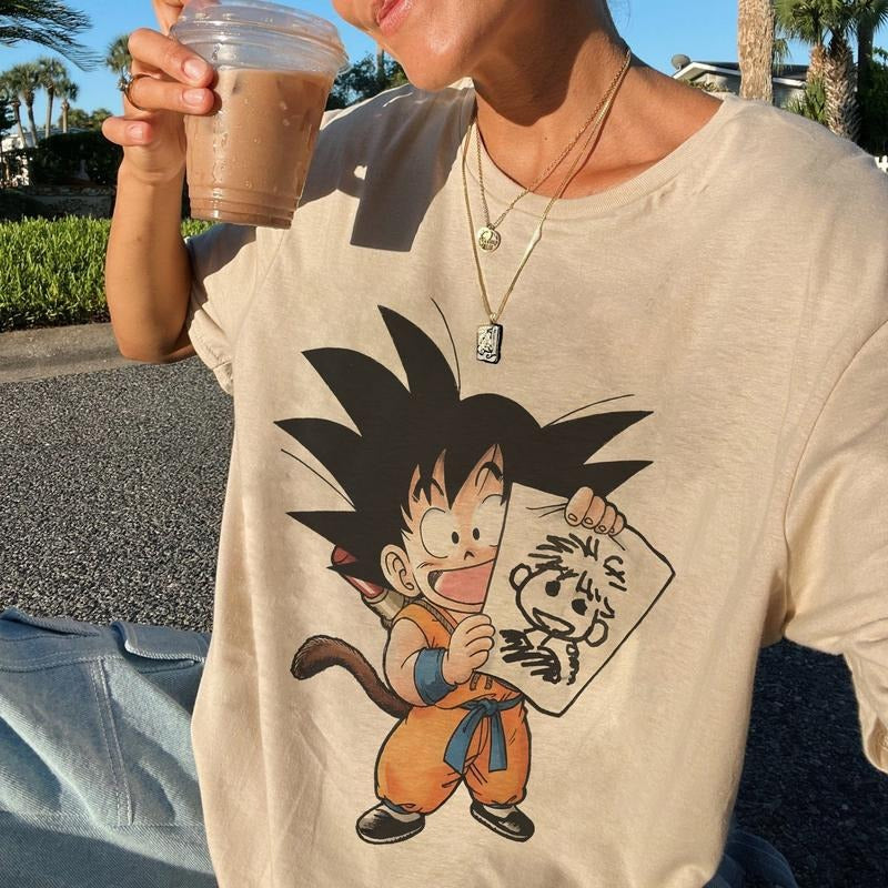 Cute Goku T-shirt, Dr4gon B4ll Shirt, 4nime Manga Lovers Sweatshirt Hoodie A2 | HypeCrazeTee.com