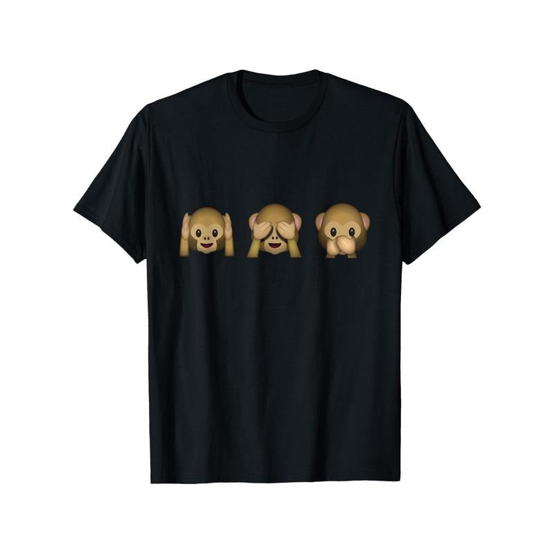 Cute Hear See Speak No Evil Emoticon T-Shirt T-Shirt Hoodie, Sweatshirt | HypeCrazeTee.com
