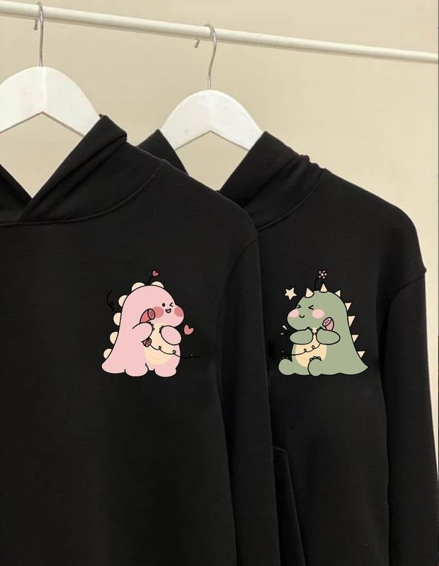Cute Kawaii Dinosaur Couple ; Cotton Womenswear Cotton Womenswear Light T-Shirts, Hoodie, Sweatshirt