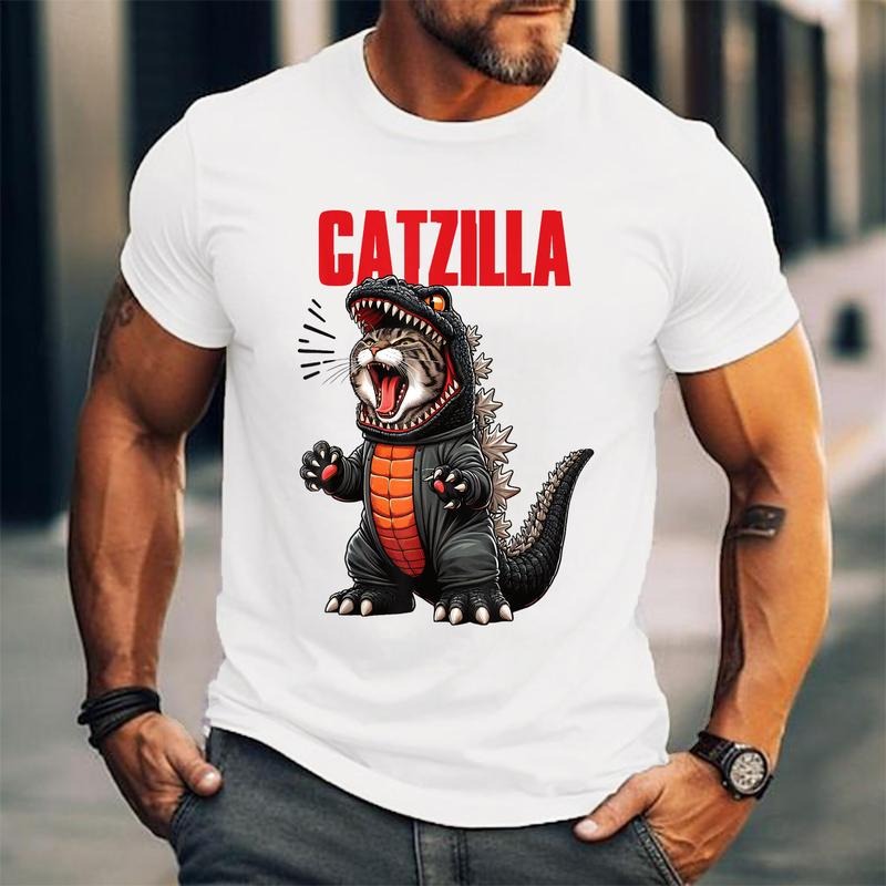 Cute Kitty Catzilla Shirt for Cat Moms & Dads Unisex T-Shirt, Cotton 100%, Top Trending Fashion Hoodie, Sweatshirt