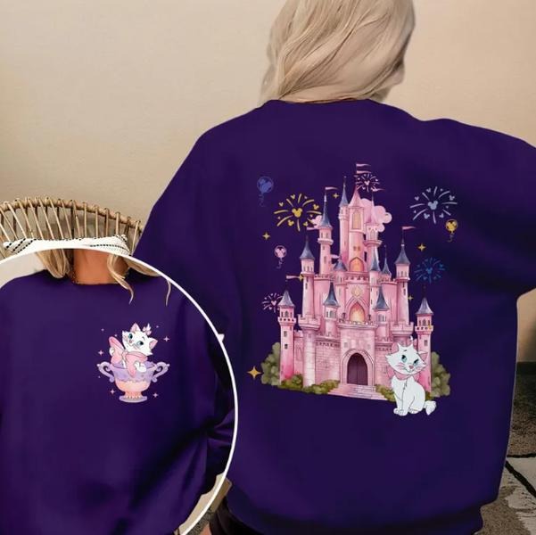 Cute Marie Cat Mad Tea Cup Shirt Aristocats 2 Side Aristocats Cat Castle Magic Kingdom T-Shirts, Hoodie, Sweatshirt