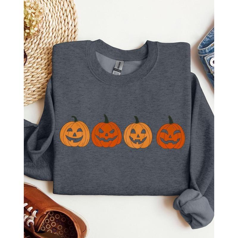Cute Mini Pumpkins, Halloween, Retro, Fall, Autumn, Jack-o-lanterns Sweatshirt T-Shirts, Hoodie | HypeCrazeTee.com