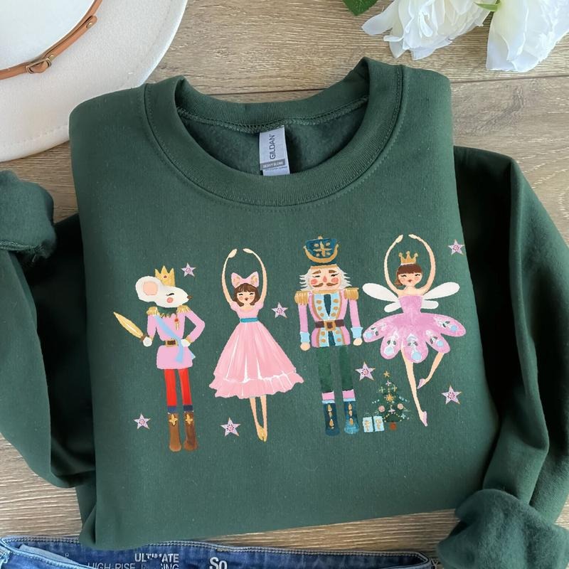 Cute Nutcracker Christmas Sweatshirt, Nutcracker Tshirt, Cute Holiday Gift, Womens Christmas Hoodie, Christmas Gift