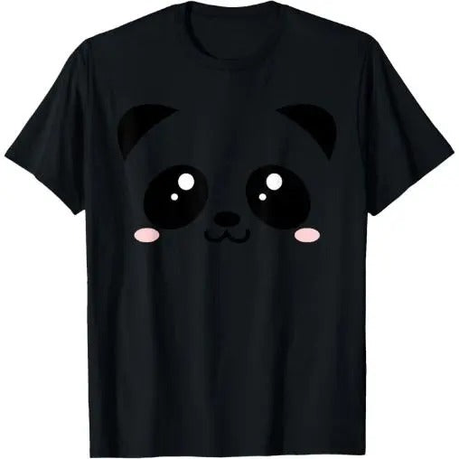 Cute Panda Bear - Black & White Kawaii cartoon animal face T-Shirt Made in USA Hoodie, Sweatshirt | HypeCrazeTee.com