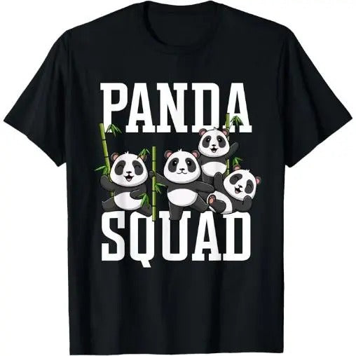 Cute Panda Family Graphic Panda Squad T-Shirt Made in USA Hoodie, Sweatshirt | HypeCrazeTee.com