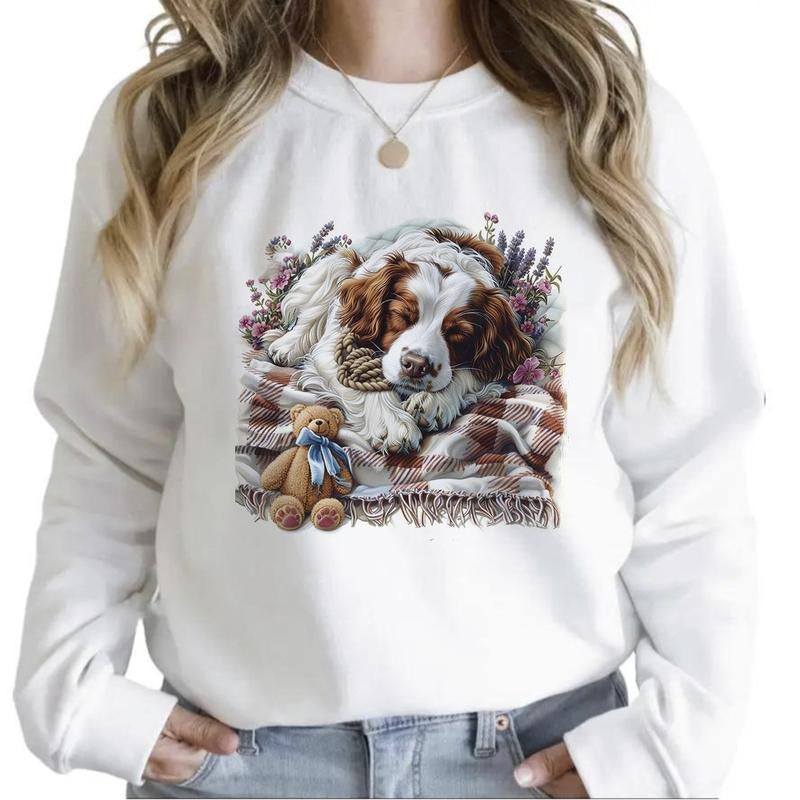 Cute Sleepy Cute Dog in a Blanket Retro Sweatshirts Unisex Hoodie 4th of July T-shirt Hunting Season Unisex 1 Cotton...
