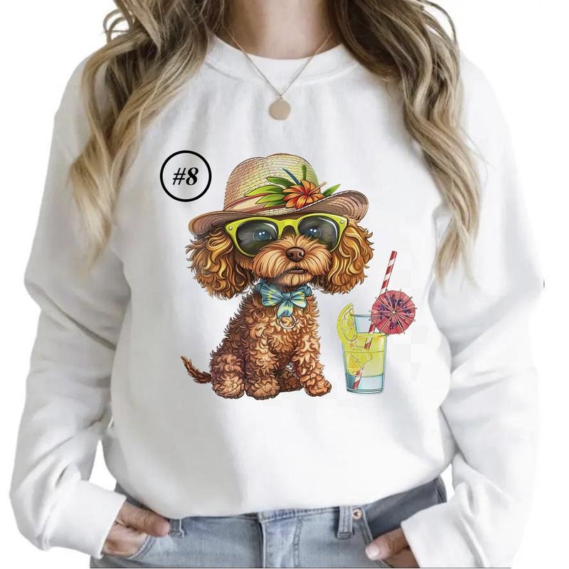 Cute Summer Dogs Beach Party Sunny Day Cocktail Summer Hunting Season 1 Cotton Womenswear T-Shirts, Hoodie, Sweatshirt