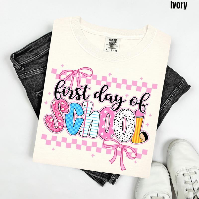 Cutesy First Day Comfort Colors T-Shirt 'NLB' Hoodie, Sweatshirt | HypeCrazeTee.com