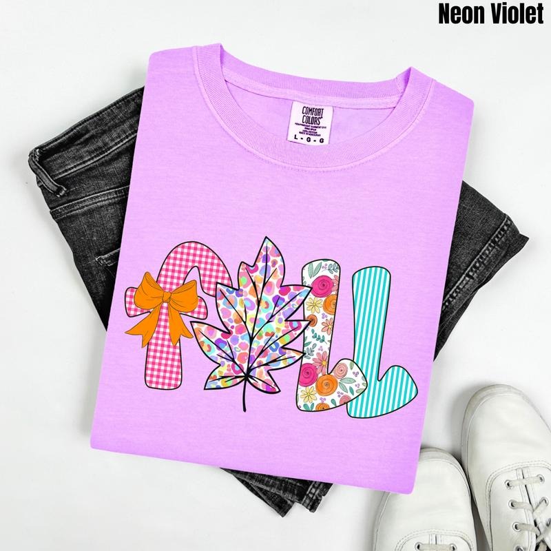 Cutie Fall Patterns Comfort Colors T-Shirt 'NLB' Hoodie, Sweatshirt | HypeCrazeTee.com