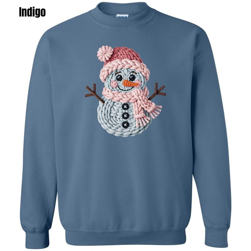 Cutie Snowman Fake Crochet Sweatshirt 'NLB' T-Shirts, Hoodie | HypeCrazeTee.com