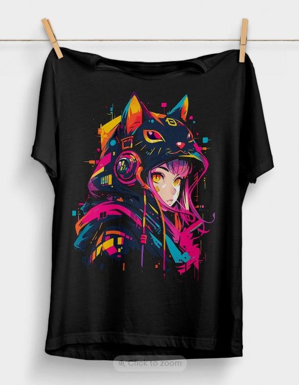 Cyberpunk Anime Girl Futuristic Japanese Harajuku Kawaii Manga Japanese Comfort Top T-Shirts, Hoodie, Sweatshirt