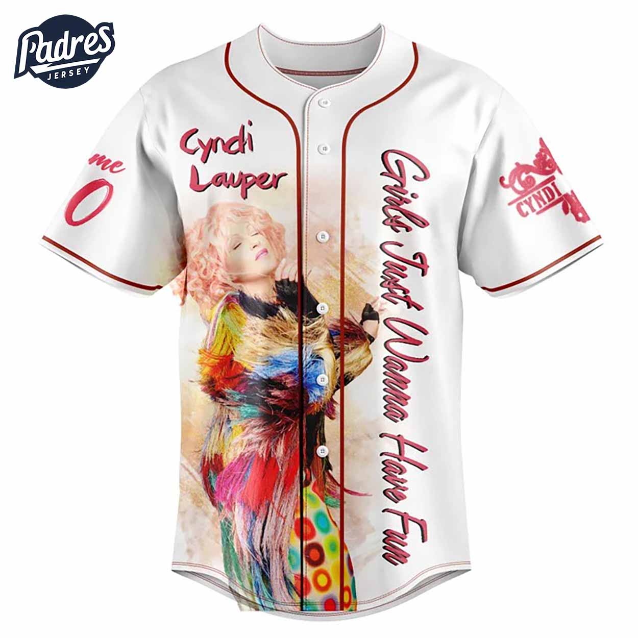 Cyndi Lauper Baseball Jersey Outfit - Music Merch - Padres Jersey Oasis: Elevate Your Baseball Style Game