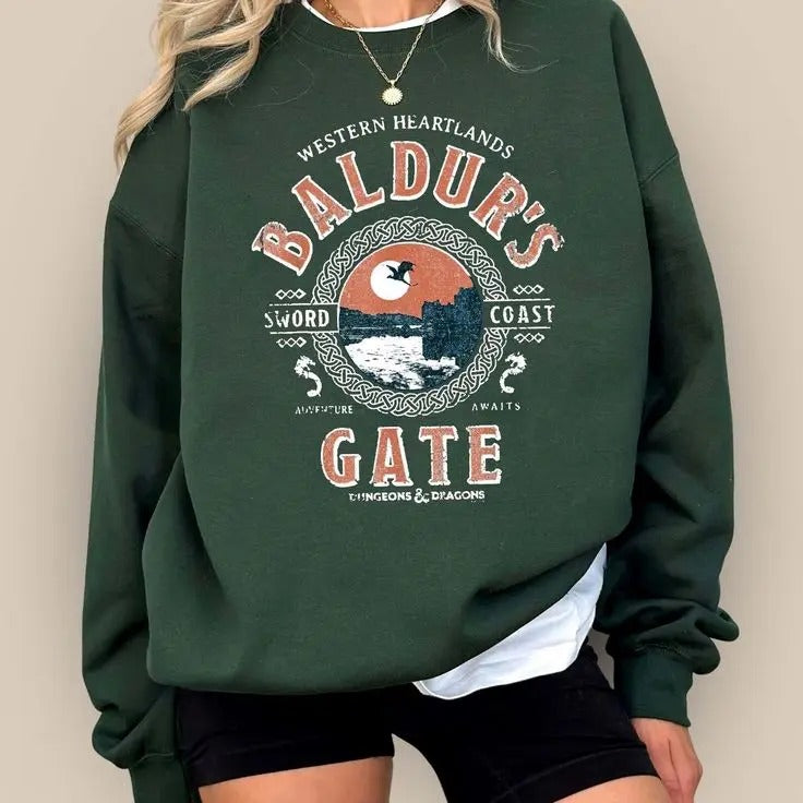 D&D Adventure Awaits at Baldur's Gate Sweatshirt - Astarion Rogue Tee, Baldur's Gate 3 Game Shirt Hoodie | HypeCrazeTee.com