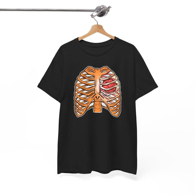 D20 D&D Role Playing Game Dice in a Rib Cage T-Shirt, Dungeons and Dragons, DND, Dice Ribcage T-Shirt, Rpg Shirt, Game...
