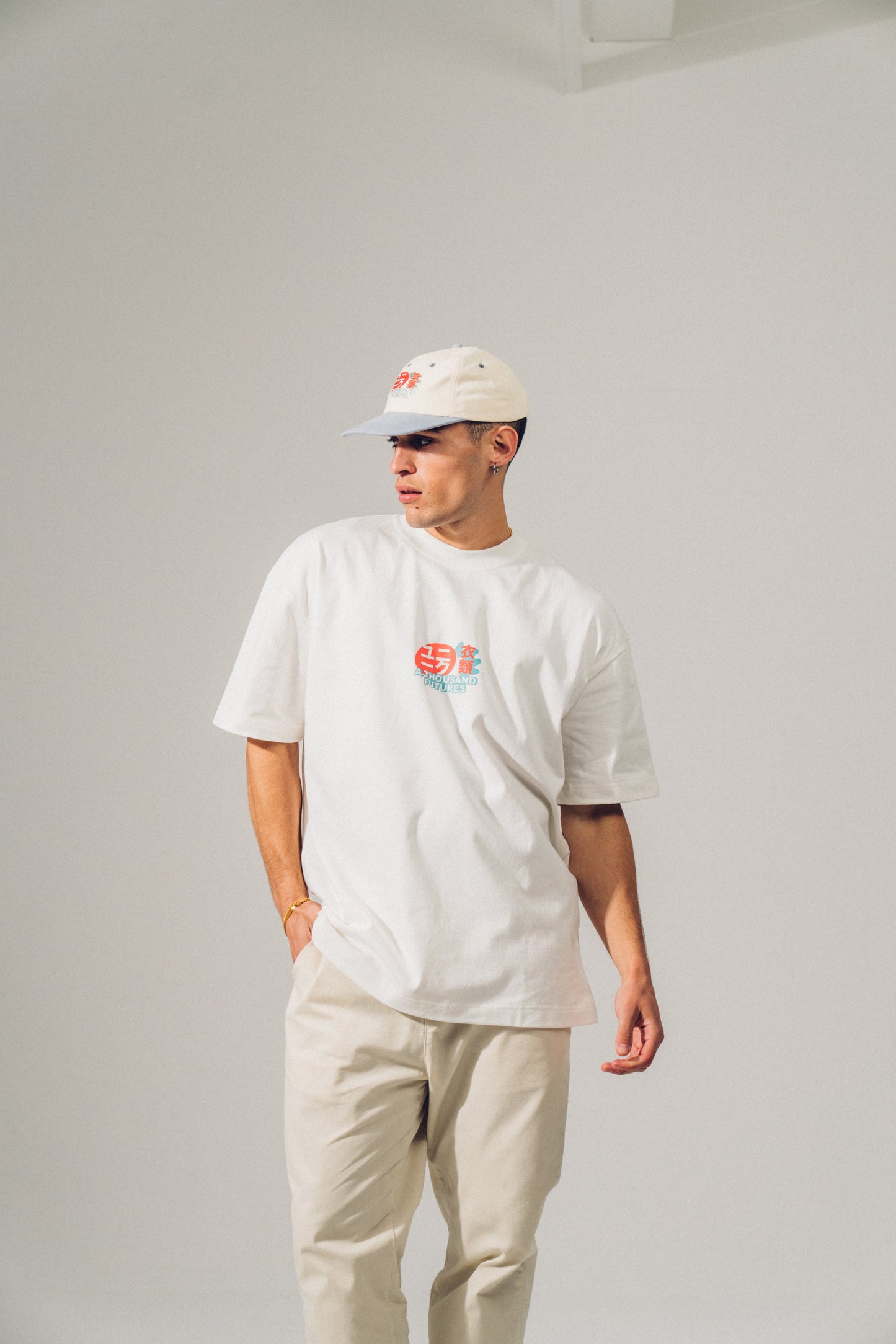 A Thousand Futures 'Lucky Cat' Tee - Vintage White