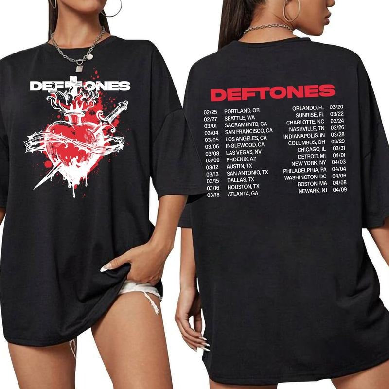 DEFTONES 2025 Tour Shirt, VTG White Pony Band T Shirt, Deftones Graphic tee, Deftones tour shirt, Deftones concert shirt,...