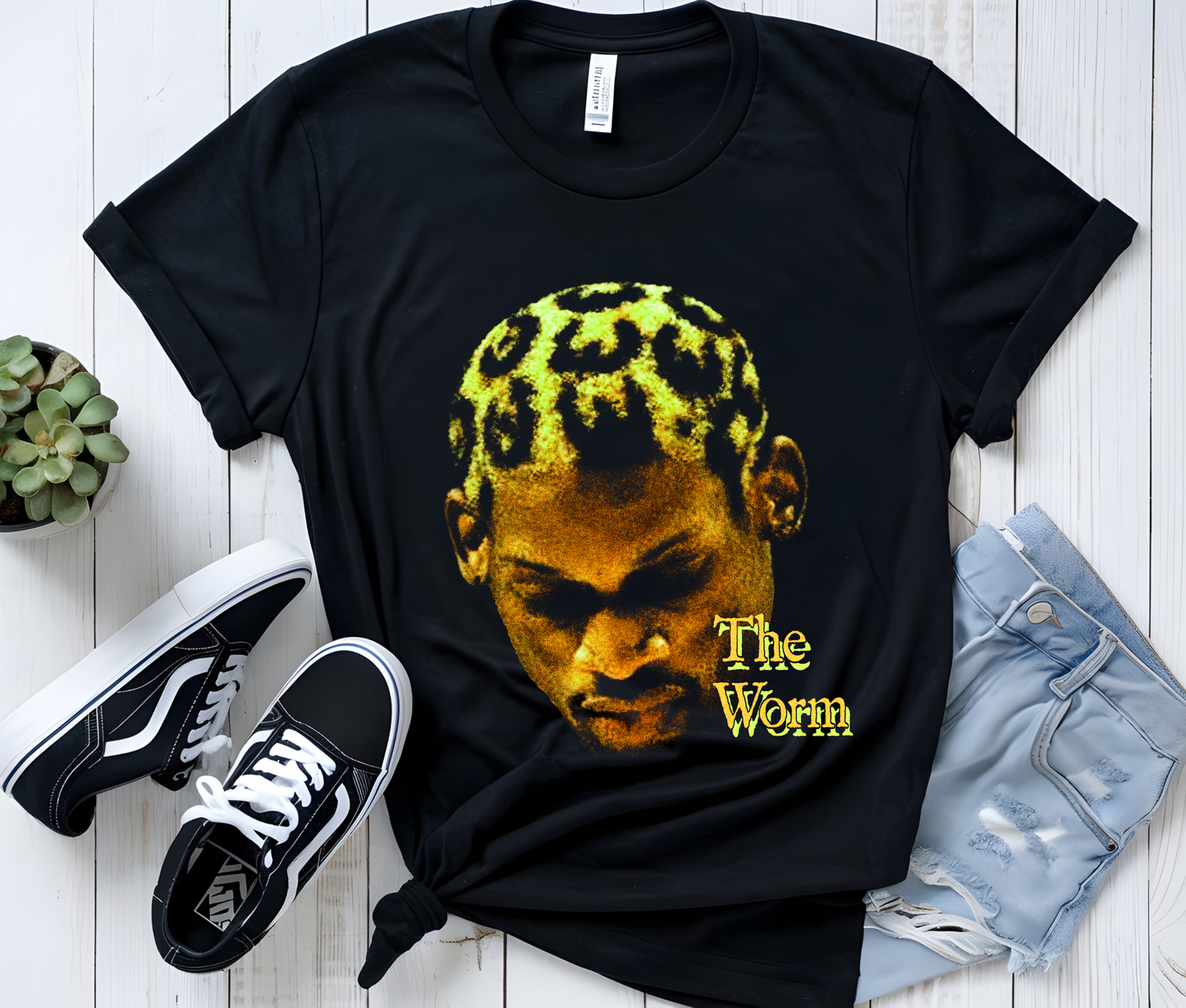 Dennis Rodman The Worm Graphic Tee – Vintage Basketball Shirt, Retro Streetwear T-Shirt
