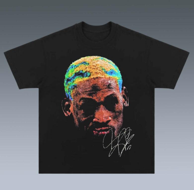 DENNIS RODMAN TEE, gift for fan,  Gift For Women Top Womenswear Underwear Tshirt Hoodie, Sweatshirt | HypeCrazeTee.com