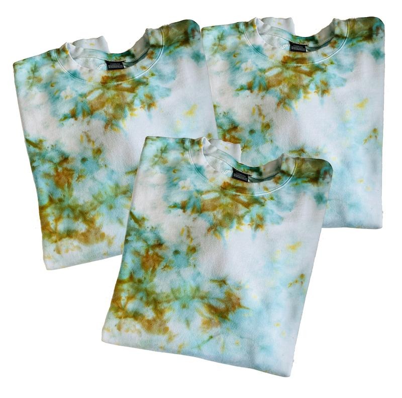DESERT SKIES Hand Dyed Tie Dye T-Shirt Casual Cotton 100% Cotton True to Size Summer Casual Short Sleeve Crew Neck