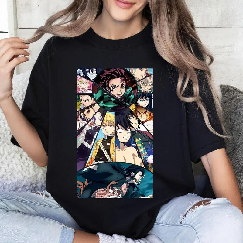 DM Characters Hashira Shirt Crewneck Hoodie Comfort Cotton Sweatshirt | HypeCrazeTee.com