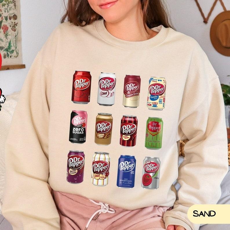 DR.PEPPER Sweatshirt, Dr.pepper Cans Sweatshirt, Vintage Womens Trendy Sweatshirt T-Shirts, Hoodie | HypeCrazeTee.com
