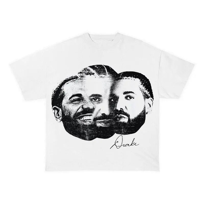 DRAKE Hip-Hop Big Face T-Shirt - Stylish Rapper Graphic Design Hoodie, Sweatshirt | HypeCrazeTee.com