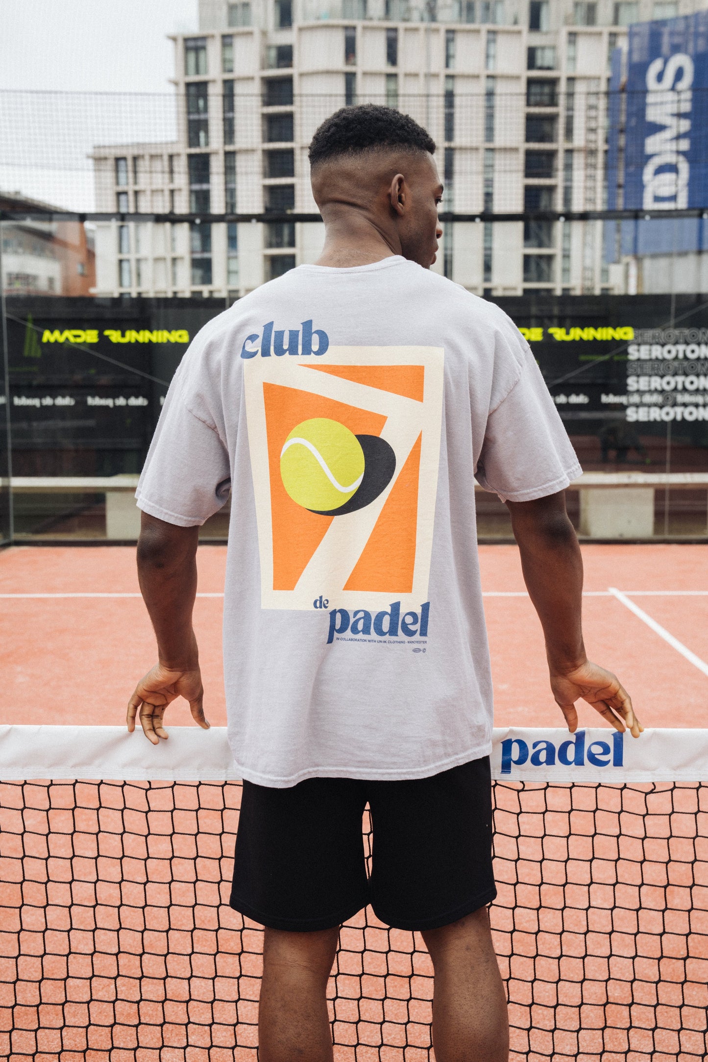 Club de Padel 'Summer Court' Vintage Washed Tee - Ash