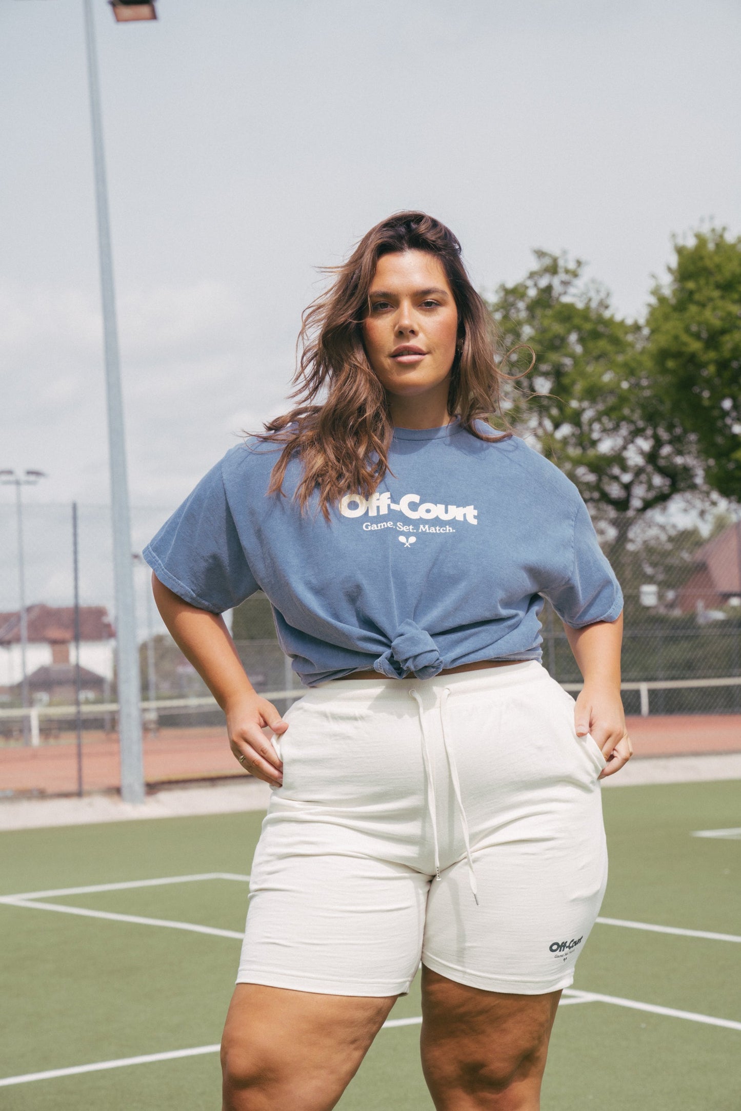 Vice 84 'Off-Court GSM' Vintage Washed Tee - Sky