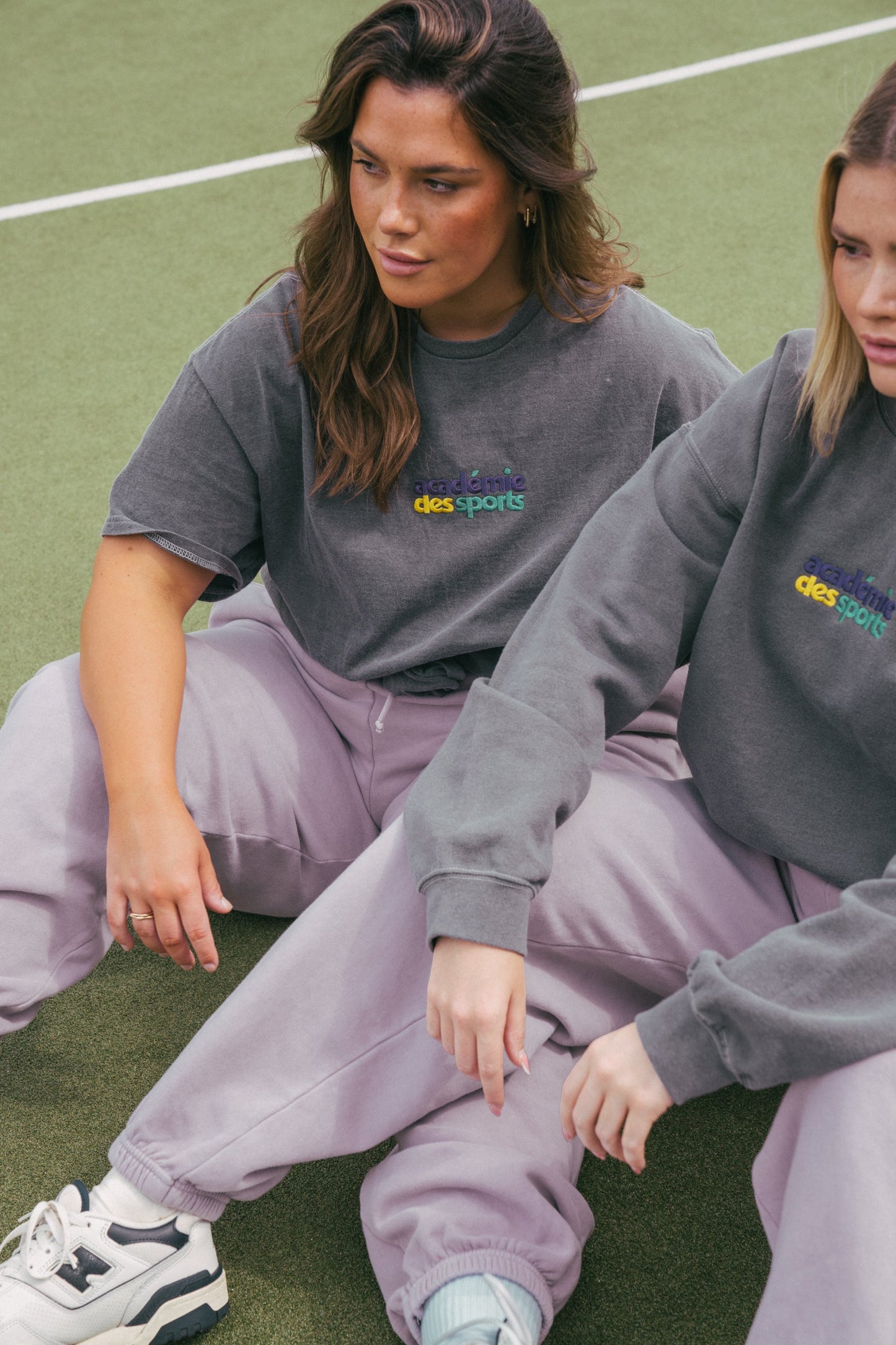 Vice 84 'Club Académie' Embroidered Tee - Vintage Washed Charcoal